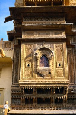 Ayrıntılar Nathmalji Ki Haveli, Jaisalmer, Rajasthan, Hindistan