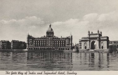 Hindistan ve Tac Mahal Oteli 'nin kapısı, Eski Bombay Mumbai, Maharashtra, Hindistan