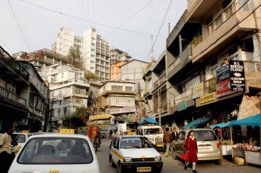 Sokak sahnesi, Aizwal, Mizoram, Hindistan 