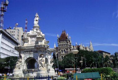 Flora Çeşmesi şimdi Hutatma Chowk olarak adlandırılıyor, Fort, Bombay mumbai maharashtra, Hindistan