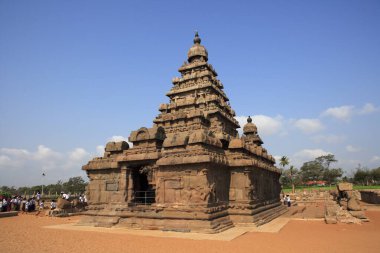Pallava Kralı Rajasimha (yaklaşık 700 - 728); Mahabalipuram; Chengalpattu Bölgesi; Tamil Nadu; Hindistan UNESCO Dünya Mirası