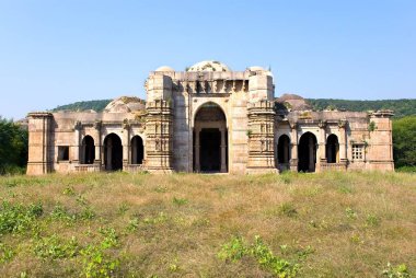 UNESCO dünya mirası Champaner Pavagad; Nagina Mescid Moti Mescidi olarak da bilinir; Champaner; Panchmahals bölgesi; Gujarat; Hindistan; Asya