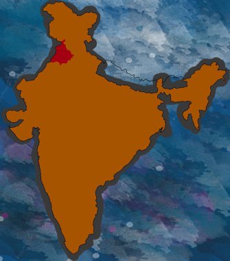 Resim: Punjab Konum Haritası Hindistan
