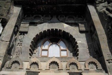 10. mağaranın dış görünüşü, Ajanta, Aurangabad, Maharashtra, Hindistan 