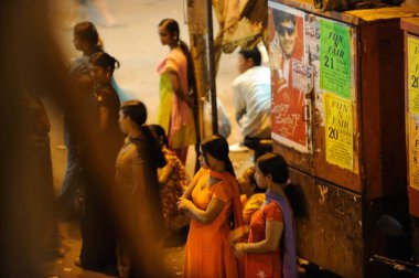 Kamathipura, Bombay Mumbai, Maharashtra, Hindistan 'daki fahişeler.  