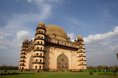 Gol Gumbaz, built in 1659, Mausoleum of Muhammad Adil Shah ii 1627-57, dome is second largest one in world which is unsupported by any pillars, Bijapur, Karnataka, India  clipart