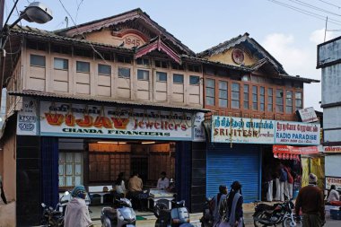 Old house and shops , Ooty Udagamandalam , Tamil Nadu , India clipart