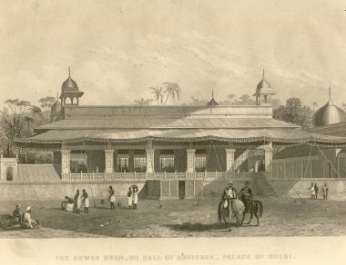 Askeri ve munity isyan Dewas Khan 'ı ya da Delhi, Delhi, Hindistan' daki seyirci sarayını gösteriyor. 
