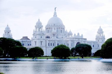 Victoria Memorial binası 1921 'de Dusk' ta, Kolkata Kalküta 'da Batı Bengal' de Hindistan 'da inşa edildi.