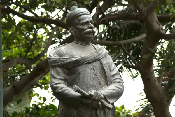 stock image Statue and samadhi of a lokmanya bal gangadhar tilak at chowpatty, Bombay now Mumbai, Maharashtra, India 