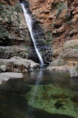 Miringspoort şelalesi Swartberg doğa parkı Güney Afrika