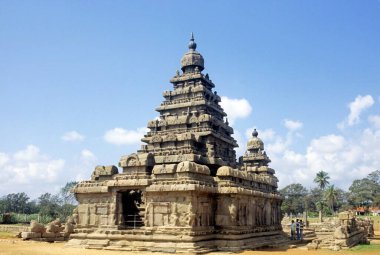 kıyı tapınağı; mahabalipuram; Tamil nadu; Hindistan