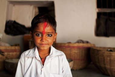 çocuk portresi, Rajasthan, Asya, Hindistan 