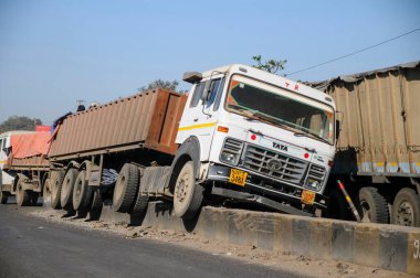 Truck accident bardoli Gujrat India Asia  clipart