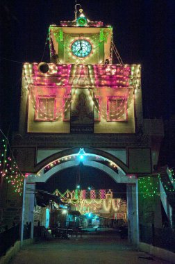 SabArkantha Gujarat Hindistan Asya 'daki ambika devi tapınağının kapısında süsleme