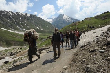 Pilgrim, amarnath yatra, jammu Kashmir, Hindistan, Asya