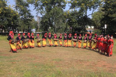 Mudia kabile dansçısı, jagdalpur, chhattisgarh, Hindistan, Asya 