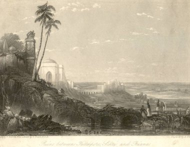 Fatehpur Sikri ve Biana arasındaki harabeler, Uttar Pradesh, Hindistan  