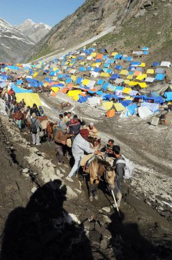 Pilgrim amarnath yatra, Jammu Kashmir, Hindistan, Asya 