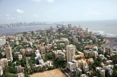 Bandra 'nın Mumbai Maharashtra Hindistan' daki hava manzarası. 