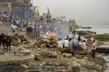 Manikarnika ghat, varanasi, uttar pradesh, Hindistan, Asya 