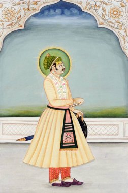 Maharaja Kishan Singh Jaipur 'un minyatür tablosu