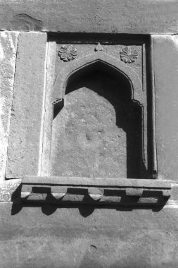 Duvardaki niş, Fatehpur, Agra, uttar Pradesh, Hindistan, Asya 1900 'lar 