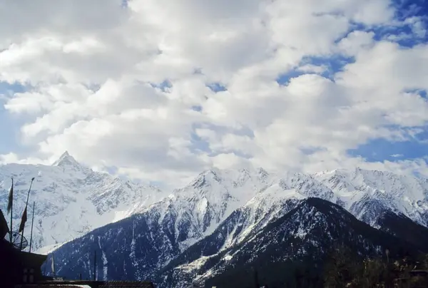 stock image view from kalpa ; kinnaur ; himachal pradesh ; india