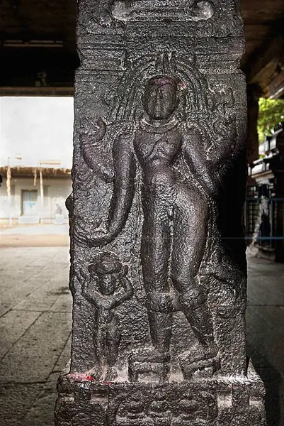 stock image Pitchadanar statue at thiyagaraja swamy temple, Thiruvotriyur, Madras Chennai, Tamil Nadu, India 