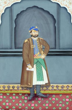 Maharaja Sawai Ram Singh 'in minyatür resmi İkinci Jaipur