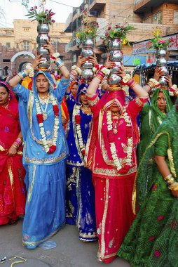 Gangaur festival in Jodhpur ; Rajasthan ; India clipart