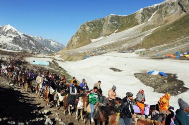 Pilgrim, amarnath yatra, jammu Kashmir, Hindistan, Asya 