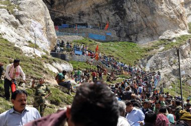 Pilgrim amarnath yatra, Jammu Kashmir, Hindistan, Asya 