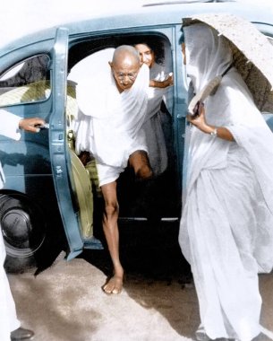 Mahatma Gandhi 1939 'da Hindistan, Asya' dan yola çıktı. 