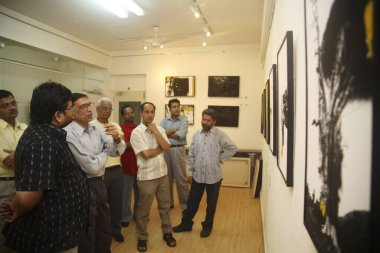 Anlamsız ', Ravi Shekhar' ın tuval üzerindeki soyutlamalar, Sanat Galerisi, Sanat, DINODIA, Nariman Point, Bombay Mumbai, Maharashtra, Hindistan