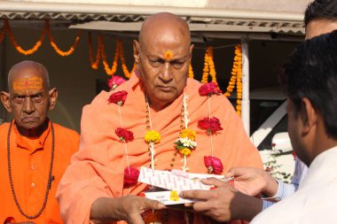 Haridwar 'daki Swami Satyamitranand Hindistan' daki Uttrakhand Asya 