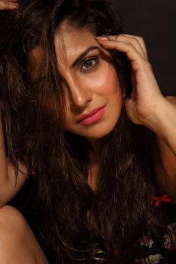 Hint model Rachel, stüdyo portresi, Hindistan, Asya