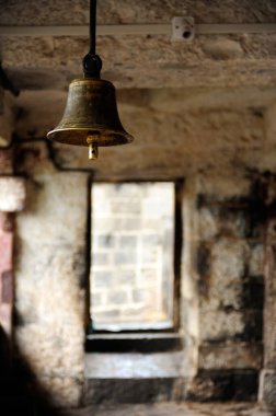 Bell in ardhnari nateshwar temple , Velapur , Solapur , Maharashtra , India clipart