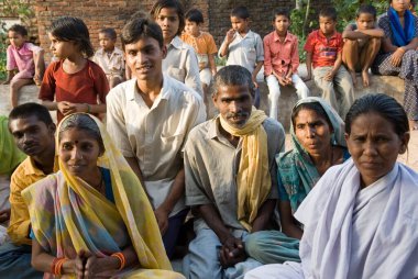Topluluk toplantısı, Uttar Pradesh, Hindistan  