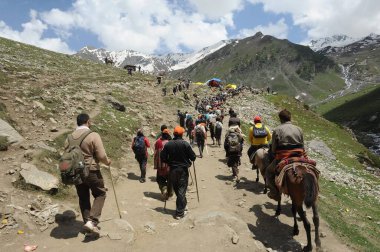 Pilgrim, amarnath yatra, jammu Kashmir, Hindistan, Asya 