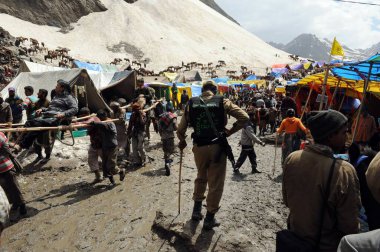 Pilgrim, amarnath yatra, jammu Kashmir, Hindistan, Asya 