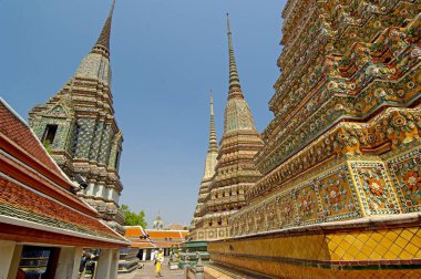 Wat Phra Chetuphon Manastırı Kral Rama bir Chakri hanedanı Tayland 'daki en büyük 16. yüzyıl tapınağı; Pagodas; Tayland; Güney Doğu Asya
