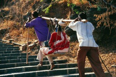 Palitana, Gujarat, Hindistan 'a hacılar 