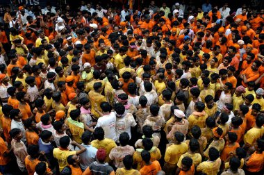 Dahi handi, Janmashtami janmashtmi gokul ashtami govinda festivali, Mumbai, Maharashtra, Hindistan 