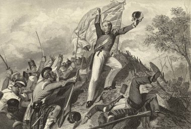 Minyatür Boyama, Kanpur Ayaklanması sahneleri 1857, Hindistan 'dan önce İskoçlar tarafından silahların ele geçirilmesi