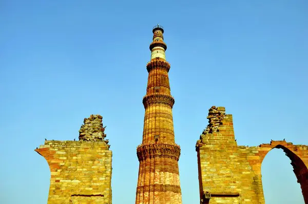 stock image qutub minar at delhi India.