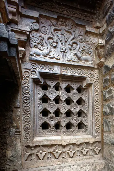 stock image window of kopeshwar Shiva temple, kolhapur, Maharashtra, India, Asia 