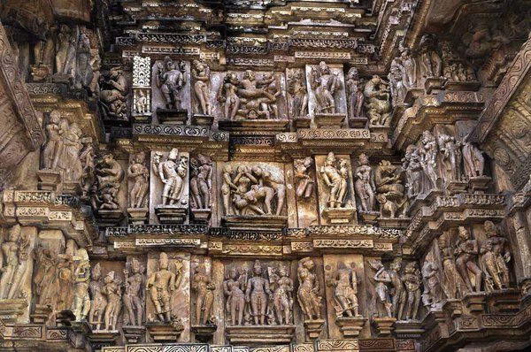 Erotic Sculptures at Vishwanatha Temple Khajuraho Madhya pradesh India Asia