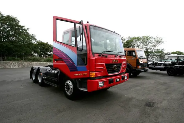 Stock image Newly developed chassis of truck parked at Tata motors plant, Pimpri near Pune, Maharashtra, India 