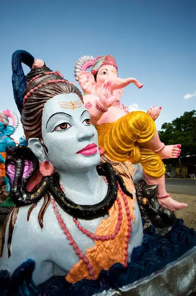 stock image Statue of god ganesh and shiva, Rajasthan, India 